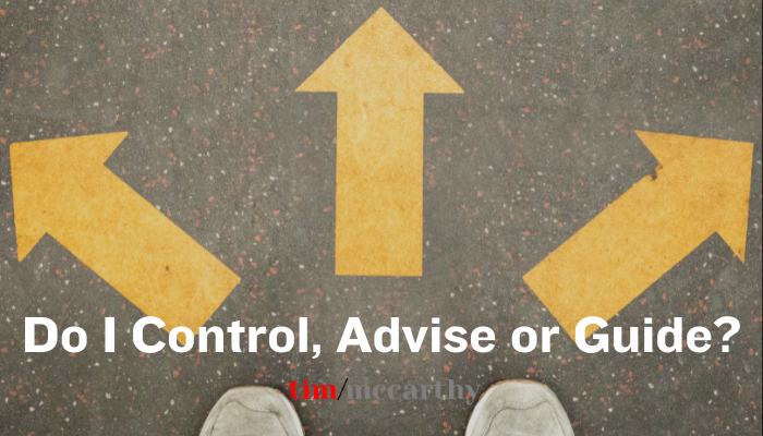 Do I Control, Advise or Guide?